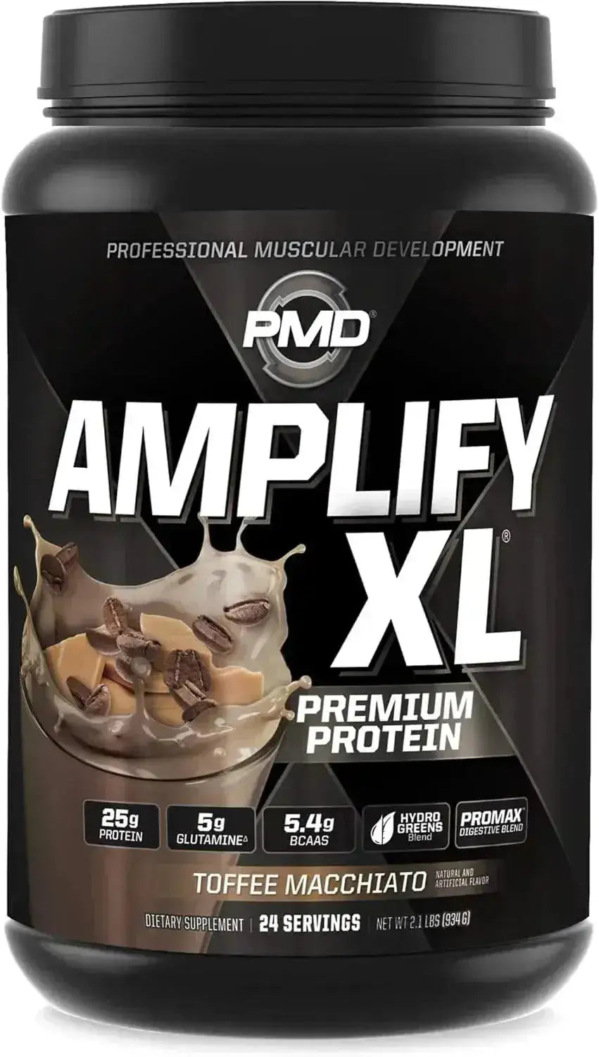 PMD SPORTS - PMD Sports Amplify XL Premium Whey Protein Toffee Macchiato 24 Servicios 934Gr. - The Red Vitamin MX - Suplementos Alimenticios - {{ shop.shopifyCountryName }}