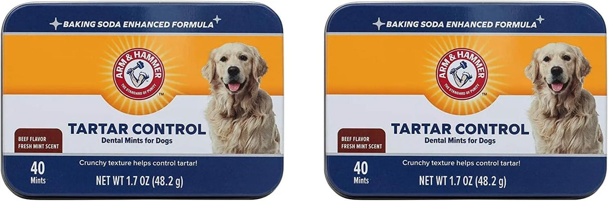 ARM & HAMMER - Arm & Hammer for Pets Tartar Control Dental Mints for Dogs Beef Flavor 40 Piezas 2 Pack - The Red Vitamin MX - Cuidado Dental Para Perros - {{ shop.shopifyCountryName }}