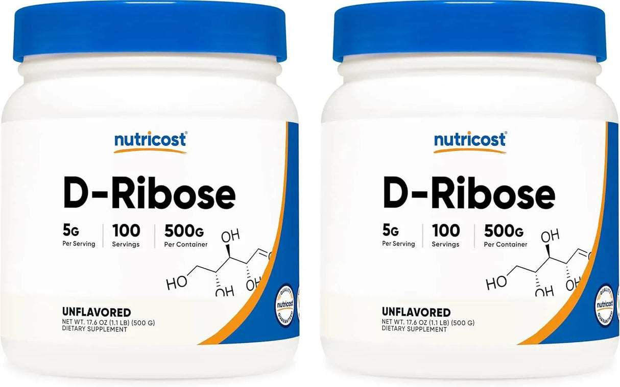 NUTRICOST - Nutricost D-Ribose Powder 500Gr. 2 Pack - The Red Vitamin MX - Suplementos Alimenticios - {{ shop.shopifyCountryName }}