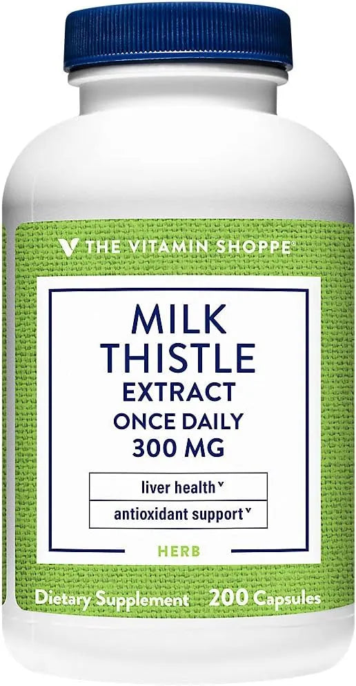 THE VITAMIN SHOPPE - The Vitamin Shoppe Milk Thistle Extract 300Mg. 200 Capsulas - The Red Vitamin MX - Suplementos Alimenticios - {{ shop.shopifyCountryName }}