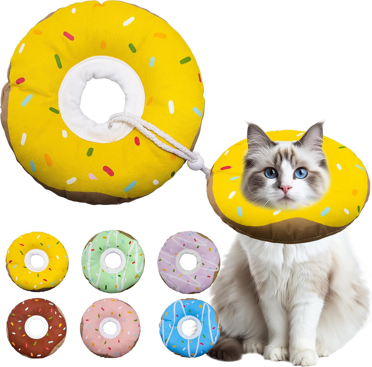 Seyezo Cat Cone Collar Soft Yellow Large