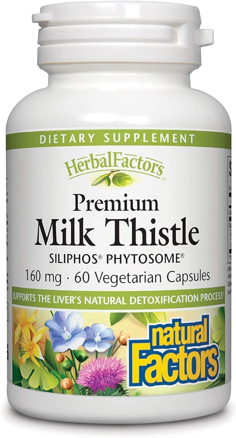 NATURAL FACTORS - Natural Factors HerbalFactors Premium Milk Thistle 60 Capsulas - The Red Vitamin MX - Suplementos Alimenticios - {{ shop.shopifyCountryName }}