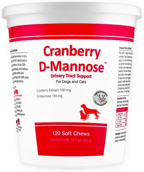 PET HEALTH SOLUTIONS - Pet Health Solutions Cranberry D-Mannose Urinary Tract Supplement for Dogs 120 Tabletas Masticables - The Red Vitamin MX - Salud De Tracto Urinario Para Perros - {{ shop.shopifyCountryName }}