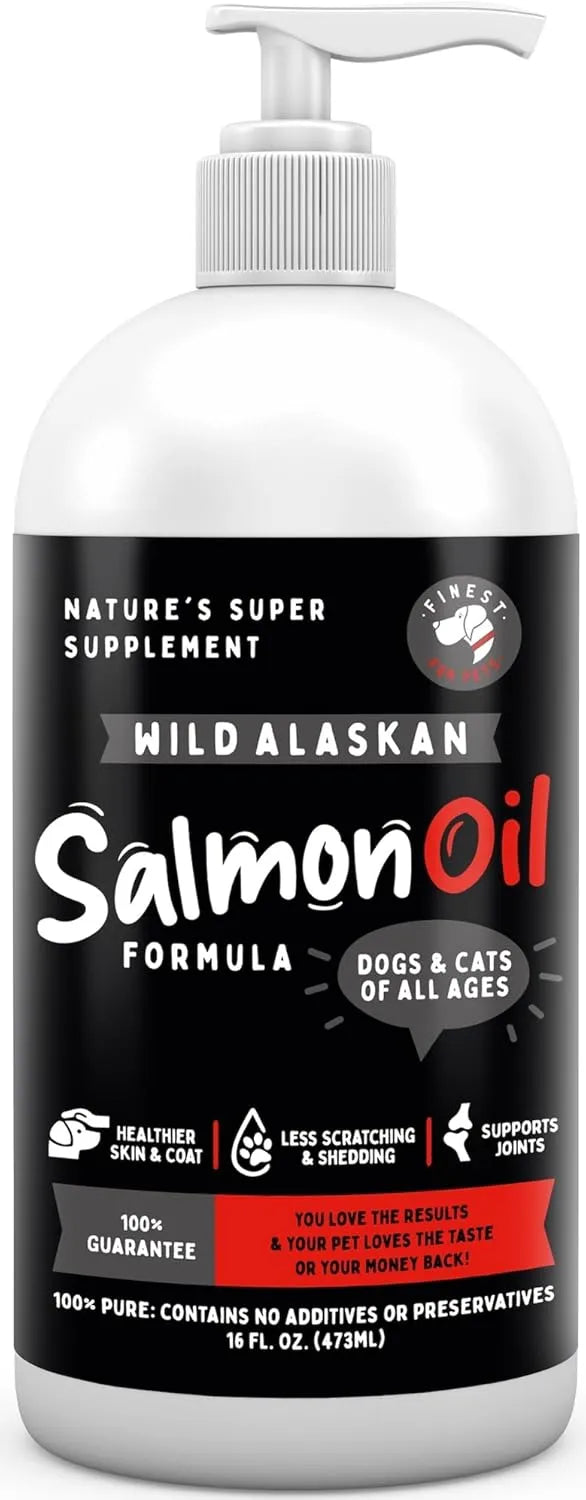 FINEST FOR PETS - Finest For Pets Wild Alaskan Salmon Oil Formula for Dogs & Cats 16 Fl.Oz. - The Red Vitamin MX - Aceite De Pescado Para Perros - {{ shop.shopifyCountryName }}