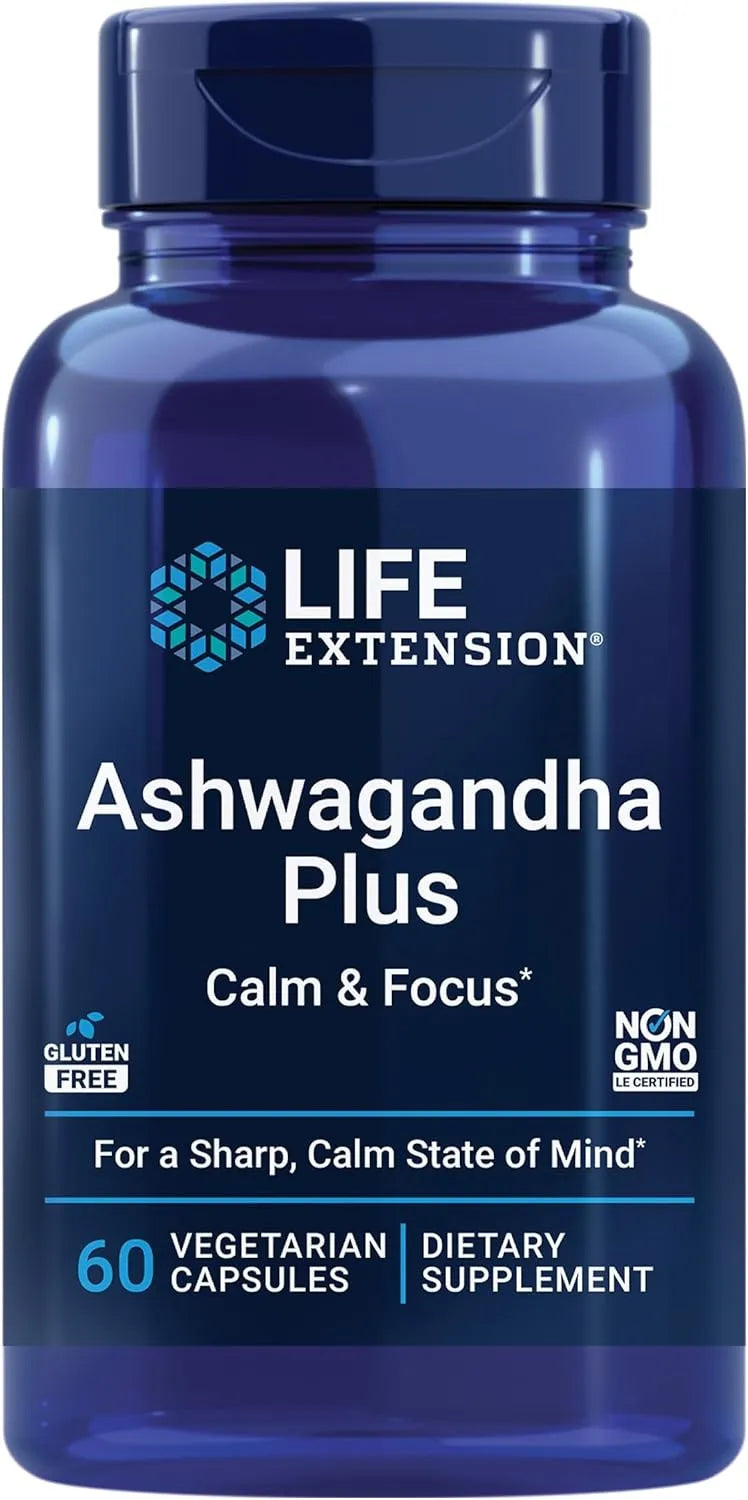 LIFE EXTENSION - Life Extension Ashwagandha Plus Calm & Focus 60 Capsulas - The Red Vitamin MX - Suplementos Alimenticios - {{ shop.shopifyCountryName }}