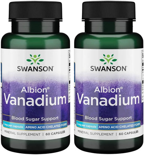 SWANSON - Swanson Albion Vanadium 5Mg. 60 Capsulas 2 Pack - The Red Vitamin MX - Suplementos Alimenticios - {{ shop.shopifyCountryName }}