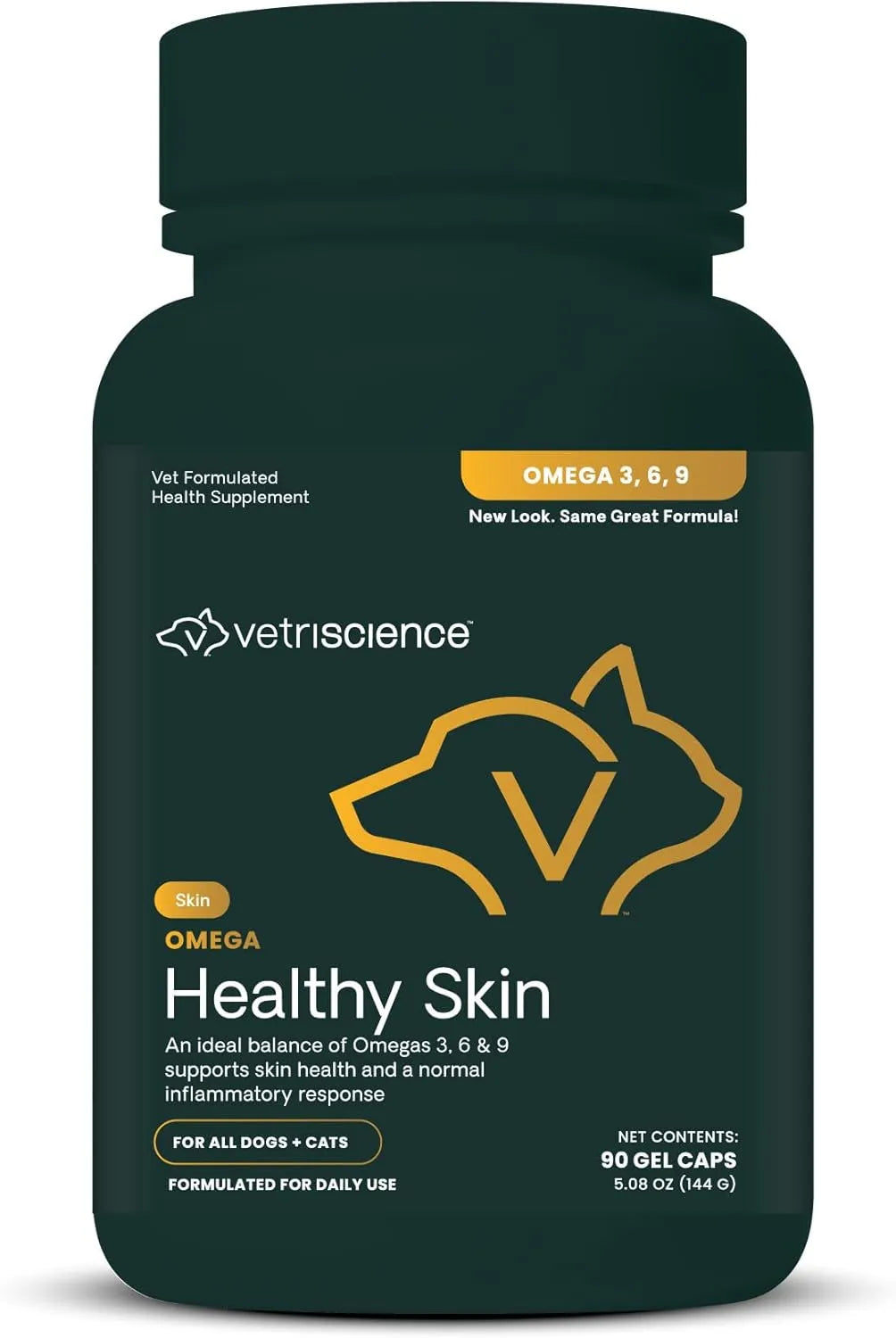 VETRISCIENCE - VetriScience Healthy Skin Omega 3, 6, 9 Fish Oil 90 Capsulas - The Red Vitamin MX - Aceite De Pescado Para Perros - {{ shop.shopifyCountryName }}