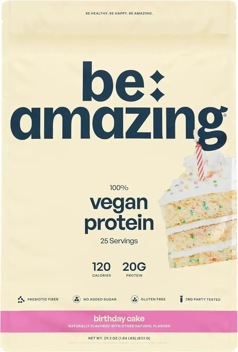 BEAM - BEAM Be Amazing Vegan Protein Powder Birthday Cake 25 Servicios 833Gr. - The Red Vitamin MX - Suplementos Alimenticios - {{ shop.shopifyCountryName }}