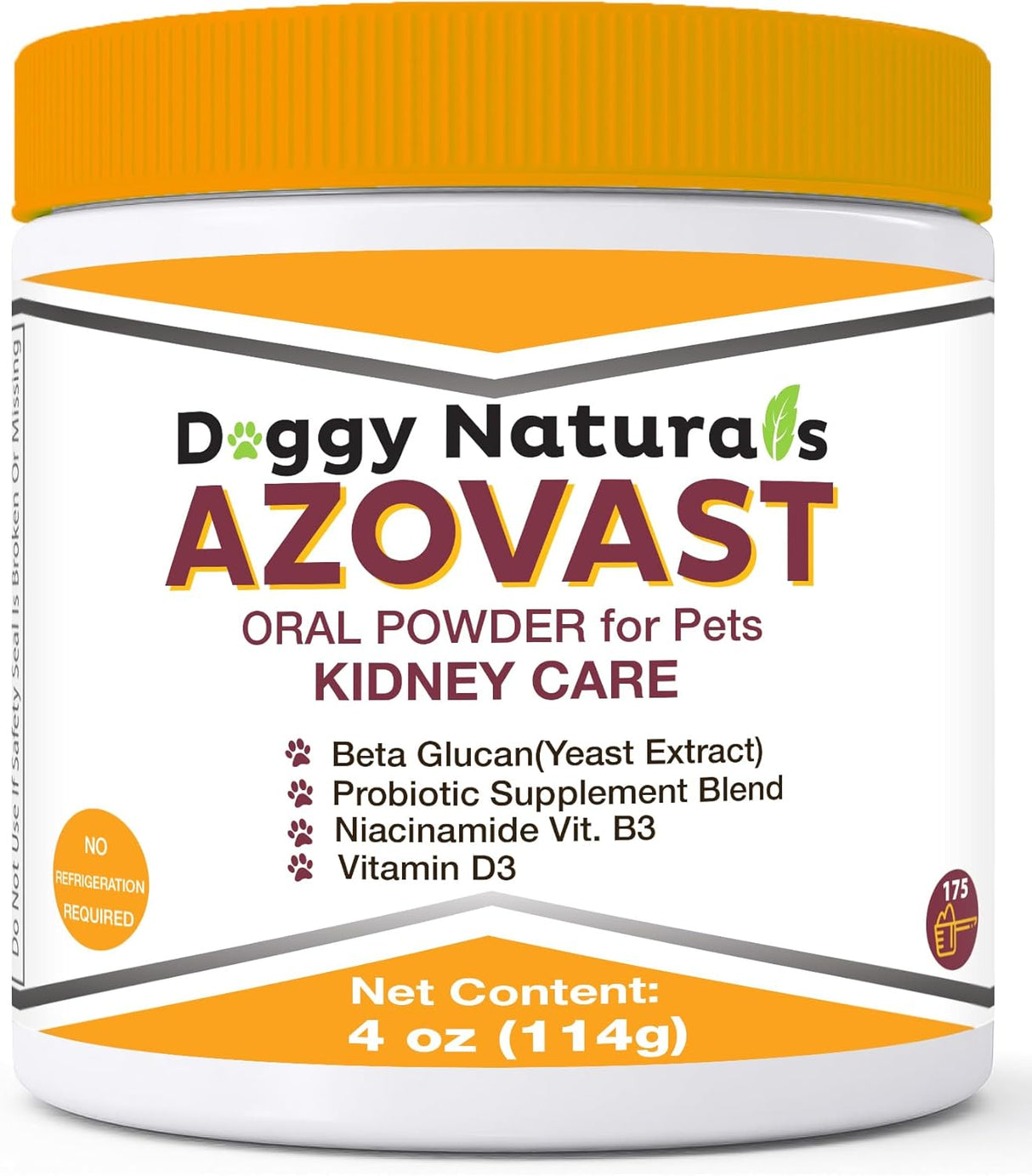 Doggy Naturals Azovast Plus Kidney Health Supplement for Dogs & Cats 4 Oz.