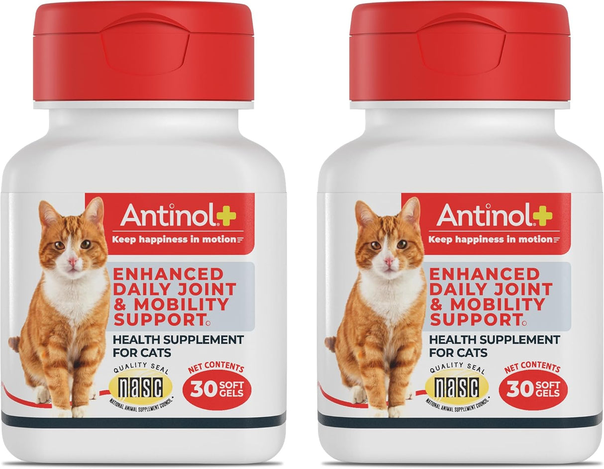 Antinol Plus Mobility Hip and Joint Supplement for Cats 30 Capsulas Blandas 2 Pack