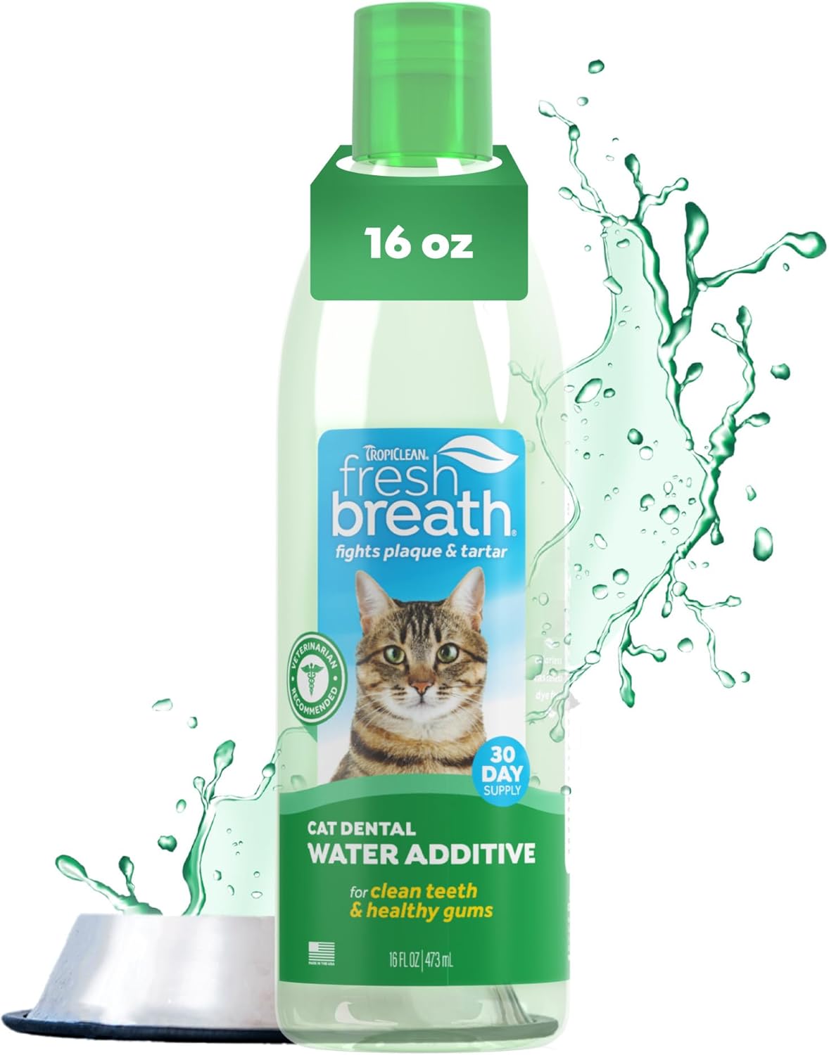 TropiClean Fresh Breath Water Additive for Cats 473Ml.