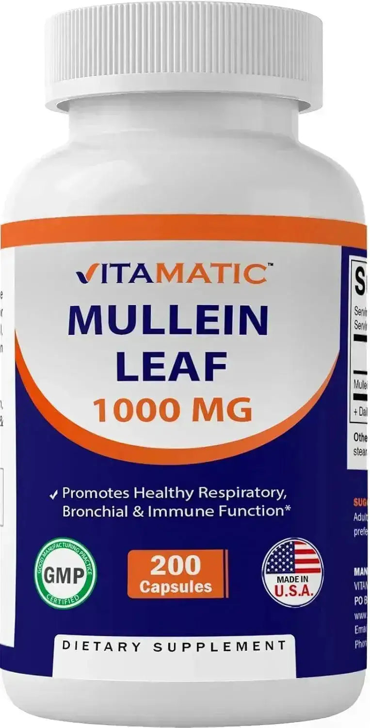 VITAMATIC - Vitamatic Mullein Leaf 1000Mg. 200 Capsulas - The Red Vitamin MX - Suplementos Alimenticios - {{ shop.shopifyCountryName }}