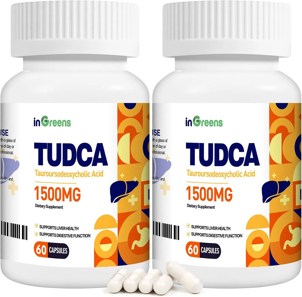 INGREENS - inGreens Pure TUDCA 1500Mg. 60 Capsulas 2 Pack - The Red Vitamin MX - Suplementos Alimenticios - {{ shop.shopifyCountryName }}