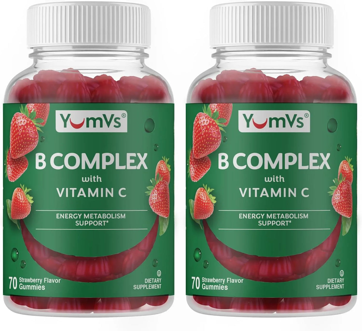 YUM-V'S - YumVs Vitamin B Complex with Vitamin C Gummies 70 Gomitas 2 Pack - The Red Vitamin MX - Suplementos Alimenticios - {{ shop.shopifyCountryName }}