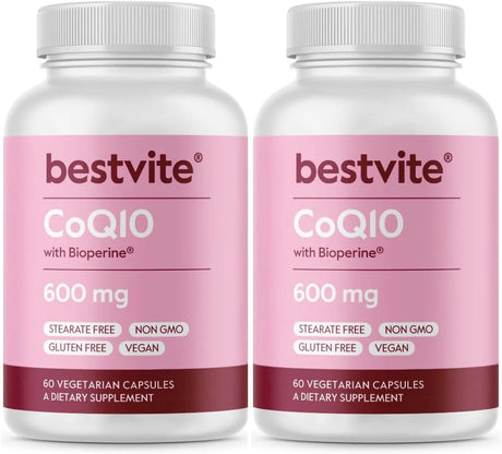 BESTVITE - BESTVITE Coenzyme CoQ10 600Mg. 60 Capsulas 2 Pack - The Red Vitamin MX - Suplementos Alimenticios - {{ shop.shopifyCountryName }}