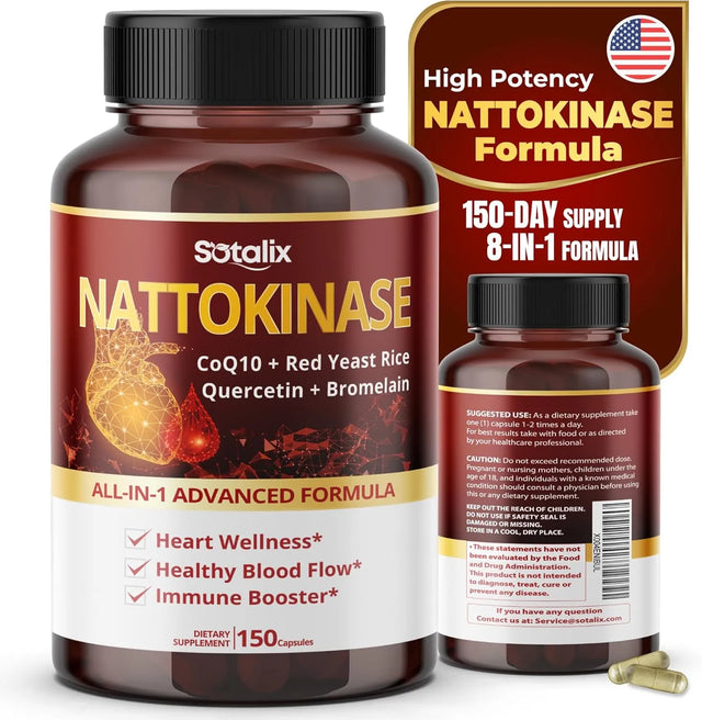 SOTALIX - SOTALIX SUPPLEMENT Nattokinase 10,100Mg. 8 in 1 Formula 150 Capsulas - The Red Vitamin MX - Suplementos Alimenticios - {{ shop.shopifyCountryName }}