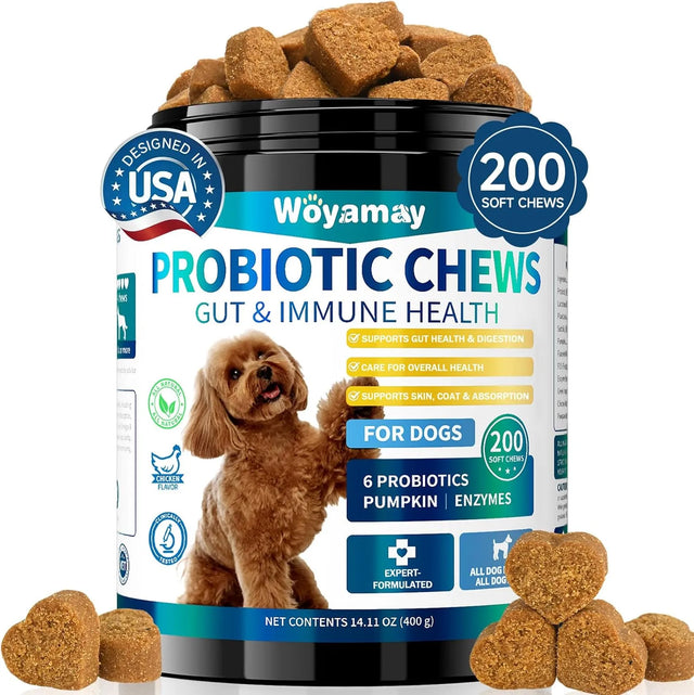WOYAMAY - Woyamay Dog Probiotic for Dogs 200 Masticables - The Red Vitamin MX - Probióticos Para Perros - {{ shop.shopifyCountryName }}