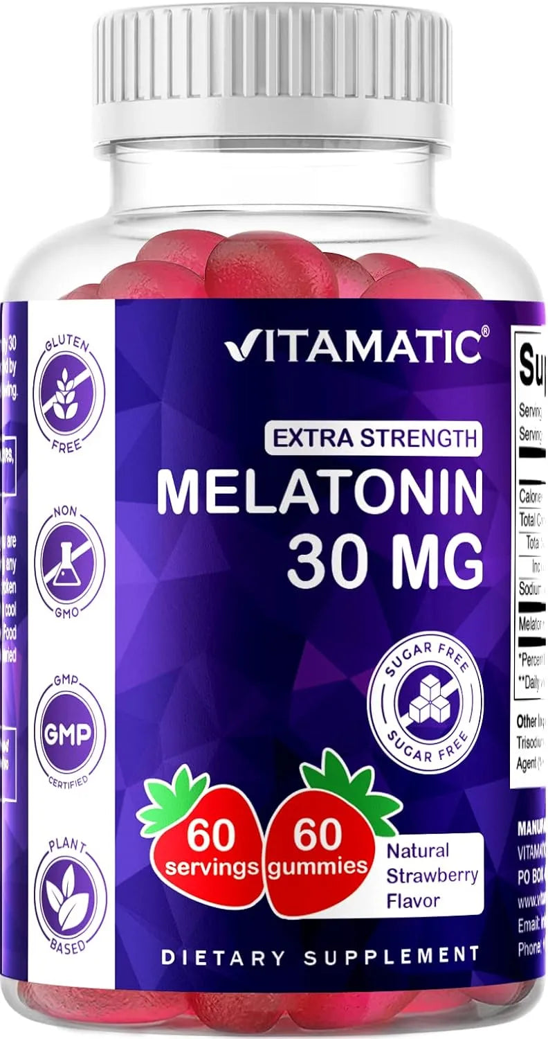 VITAMATIC - Vitamatic Sugar Free Melatonin 30Mg. 60 Gomitas - The Red Vitamin MX - Suplementos Alimenticios - {{ shop.shopifyCountryName }}