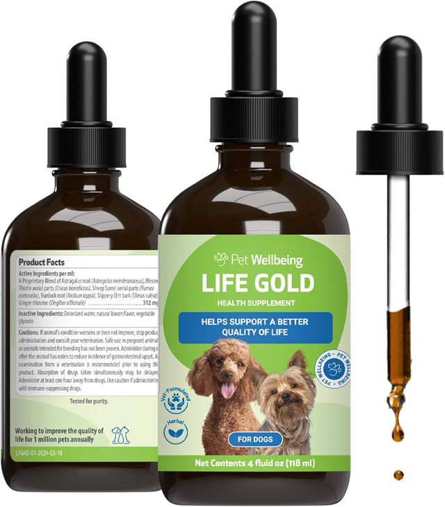 PET WELLBEING - Pet Wellbeing Life Gold for Dogs 4 Fl.Oz. - The Red Vitamin MX - Suplementos Herbales Para Perros - {{ shop.shopifyCountryName }}