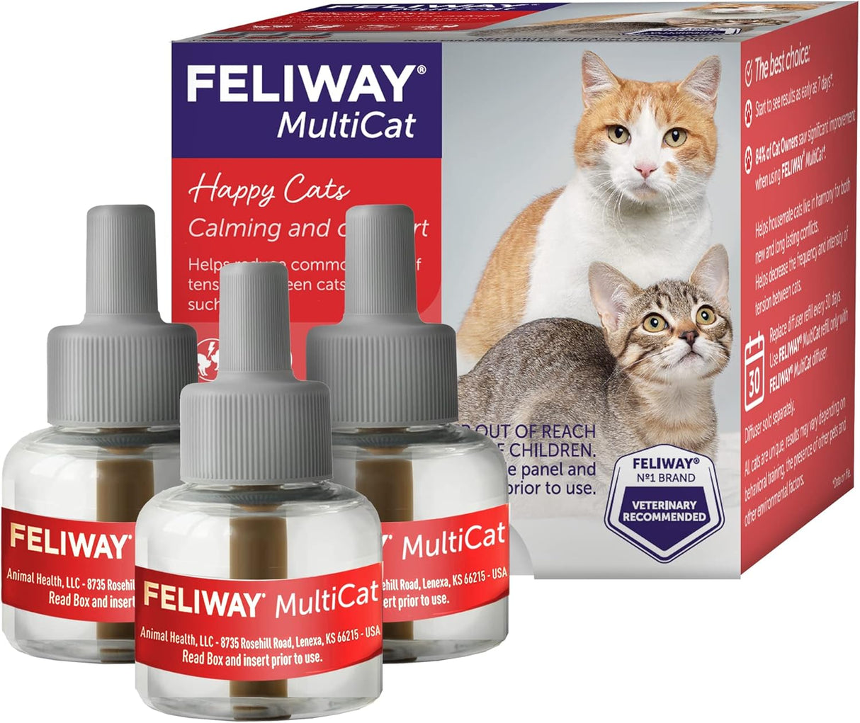 FELIWAY MultiCat 3 x 30 Day Cat Calming Refills