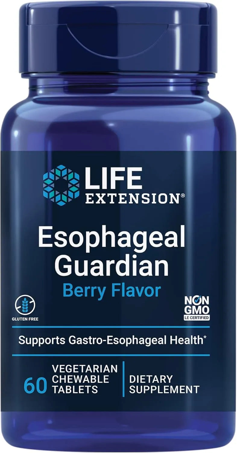 LIFE EXTENSION - Life Extension Esophageal Guardian 60 Tabletas Masticables - The Red Vitamin MX - Suplementos Alimenticios - {{ shop.shopifyCountryName }}