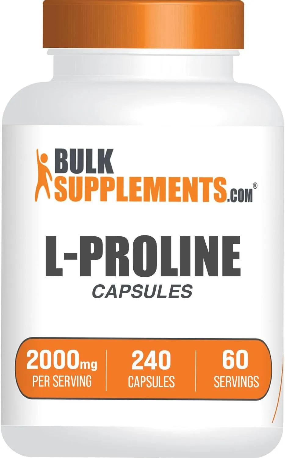 BULK SUPPLEMENTS - Bulk Supplements L-Proline 2000Mg. 240 Capsulas - The Red Vitamin MX - Suplementos Alimenticios - {{ shop.shopifyCountryName }}