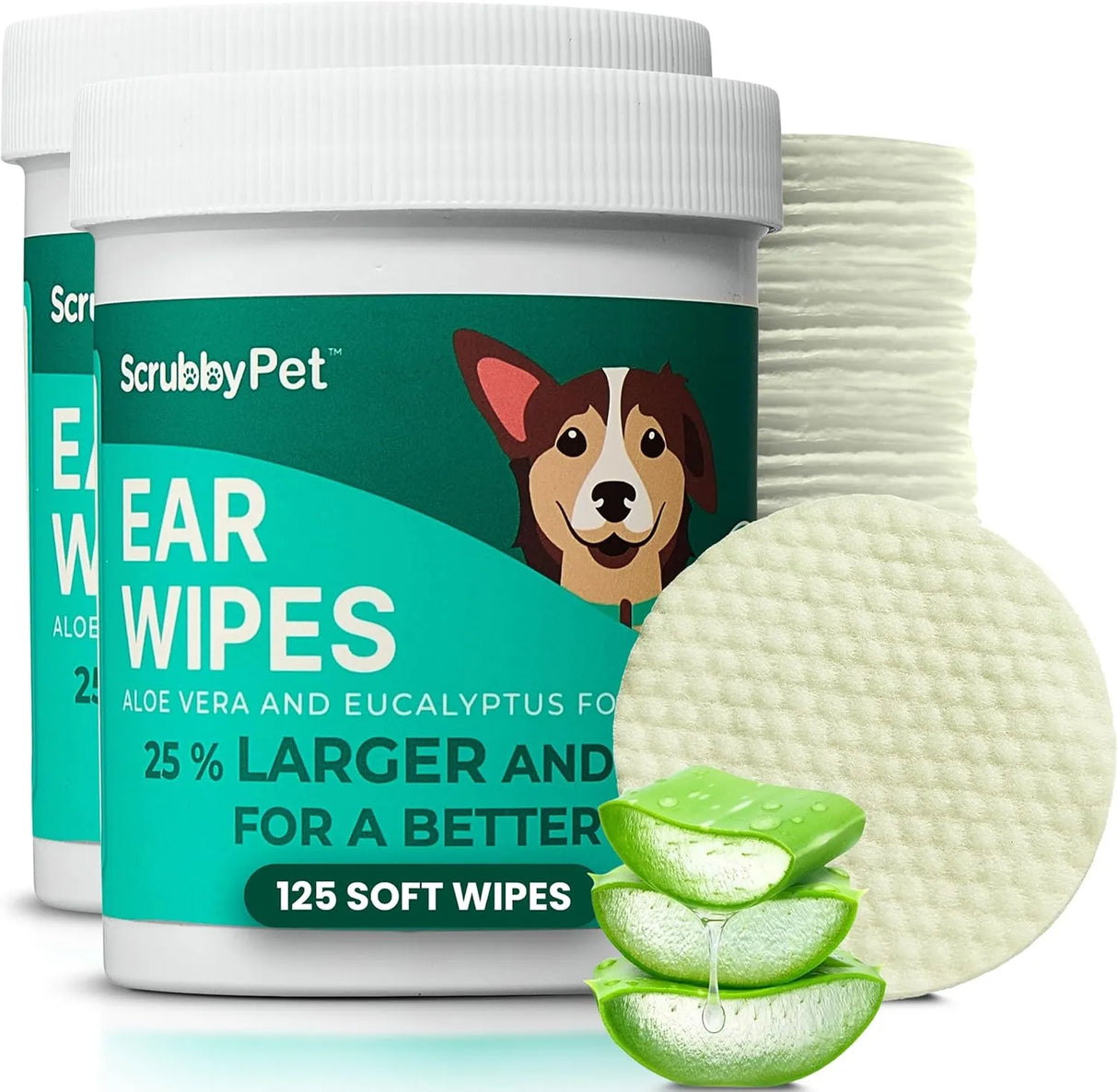 SCRUBBY PET - Scrubby Pet Dog Ear Wipes for Dogs 125 Toallitas 2 Pack - The Red Vitamin MX - Cuidado Del Oído De Perros - {{ shop.shopifyCountryName }}