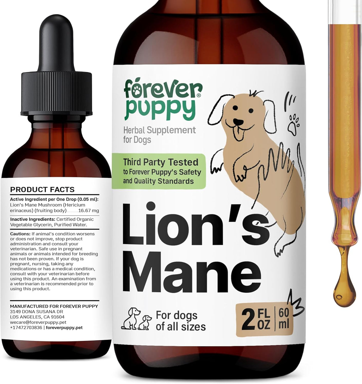 FOREVER PUPPY - Forever Puppy Lion's Mane Mushroom Supplement for Dogs 2 Fl.Oz. - The Red Vitamin MX - Suplementos Herbales Para Perros - {{ shop.shopifyCountryName }}