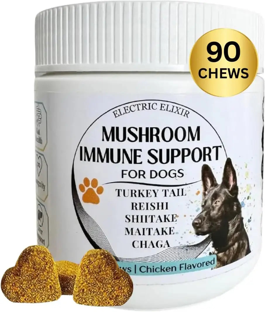 ELECTRIC ELIXIR - Electric Elixir Dogs Immune Support Mushroom Supplement 90 Masticables - The Red Vitamin MX - Suplementos Herbales Para Perros - {{ shop.shopifyCountryName }}