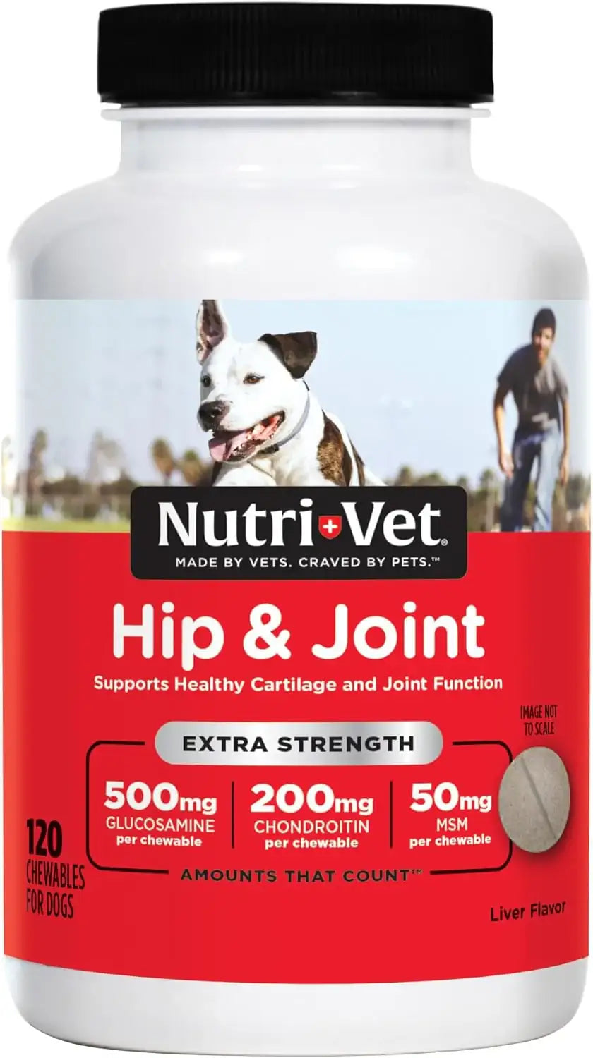 NUTRI-VET - Nutri-Vet Hip & Joint Chewable Dog Extra Strength 120 Tabletas Masticables - The Red Vitamin MX - Cuidado De Cadera Y Articulaciones Para Perros - {{ shop.shopifyCountryName }}
