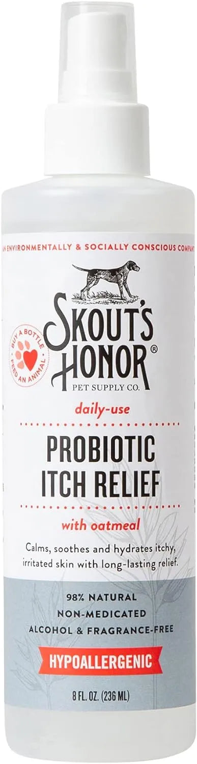 SKOUT'S HONOR - SKOUT'S HONOR Probiotic Itch Relief Spray for Pets 8 Fl.Oz. - The Red Vitamin MX - Remedios Para La Picazón De Perros - {{ shop.shopifyCountryName }}
