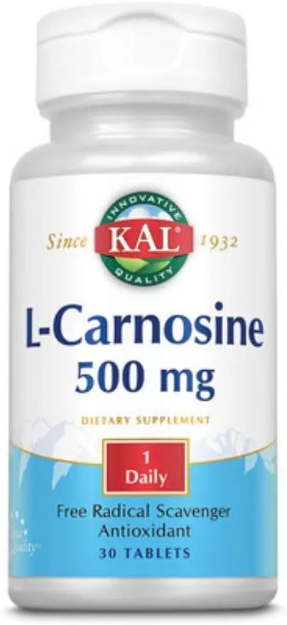 KAL - KAL L-Carnosine 500Mg. 30 Tabletas - The Red Vitamin MX - Suplementos Alimenticios - {{ shop.shopifyCountryName }}