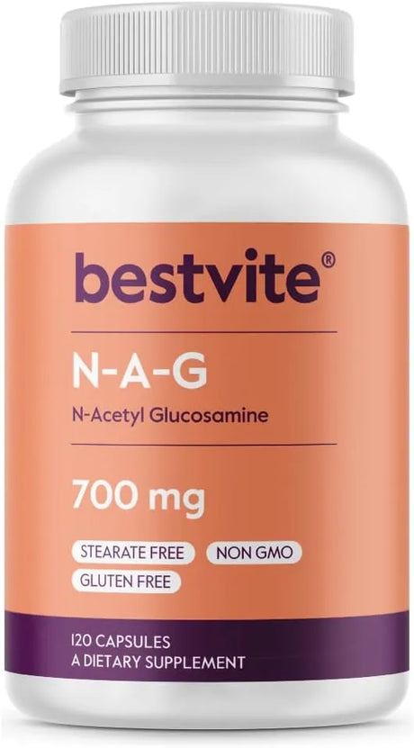 BESTVITE - BESTVITE N-Acetyl Glucosamine N-A-G 700Mg. 120 Capsulas - The Red Vitamin MX - Suplementos Alimenticios - {{ shop.shopifyCountryName }}