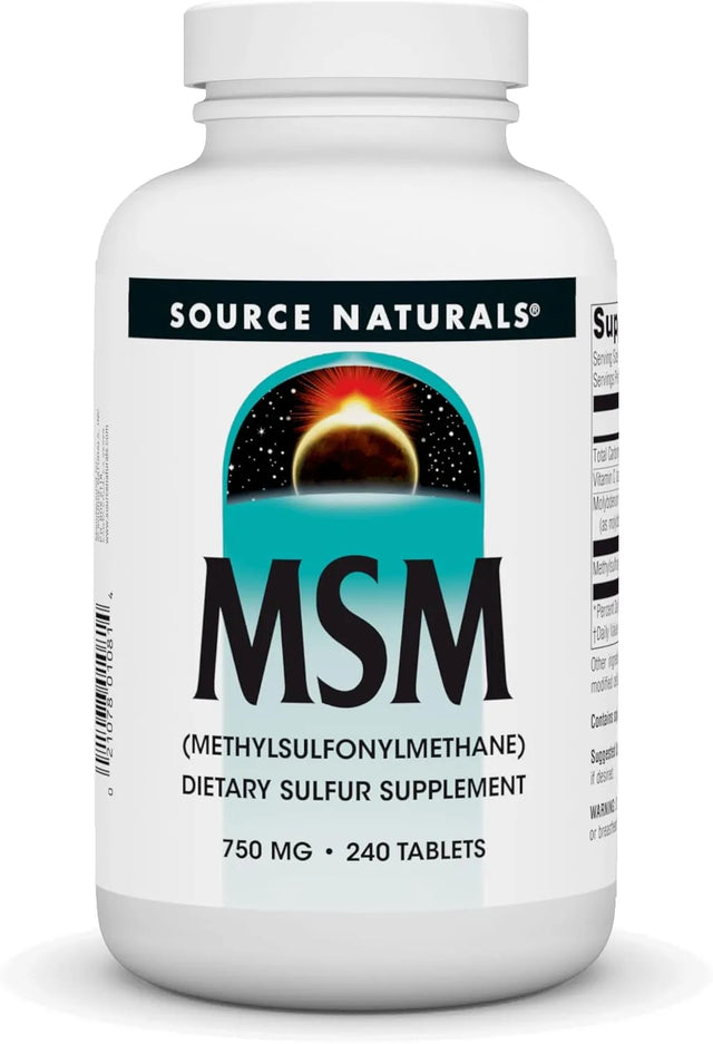 SOURCE NATURALS - Source Naturals MSM 750Mg. 240 Tabletas - The Red Vitamin MX - Suplementos Alimenticios - {{ shop.shopifyCountryName }}