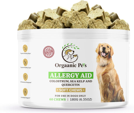 ORGAANIC PET'S LLC - Orgaanic Pet's LLC Herbal Dog Allergy Relief with SEA KELP 60 Masticables - The Red Vitamin MX - Remedios Para La Picazón De Perros - {{ shop.shopifyCountryName }}