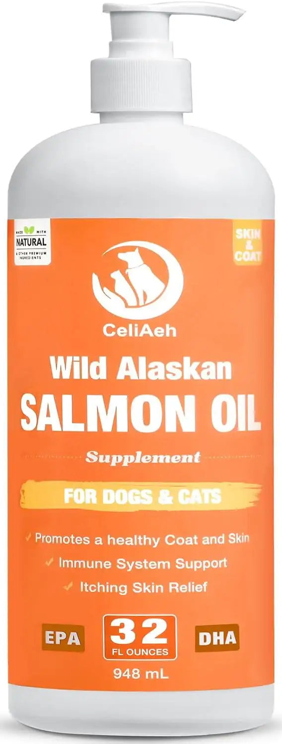 CELIAEH - CeliAeh Wild Salmon Oil for Dogs & Cats 32 Fl.Oz. - The Red Vitamin MX - Aceite De Pescado Para Perros - {{ shop.shopifyCountryName }}