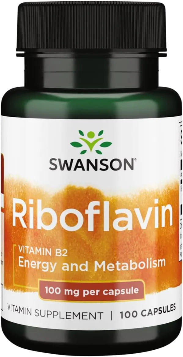 SWANSON - Swanson Vitamin B2 Riboflavin 100Mg. 100 Capsulas - The Red Vitamin MX - Suplementos Alimenticios - {{ shop.shopifyCountryName }}