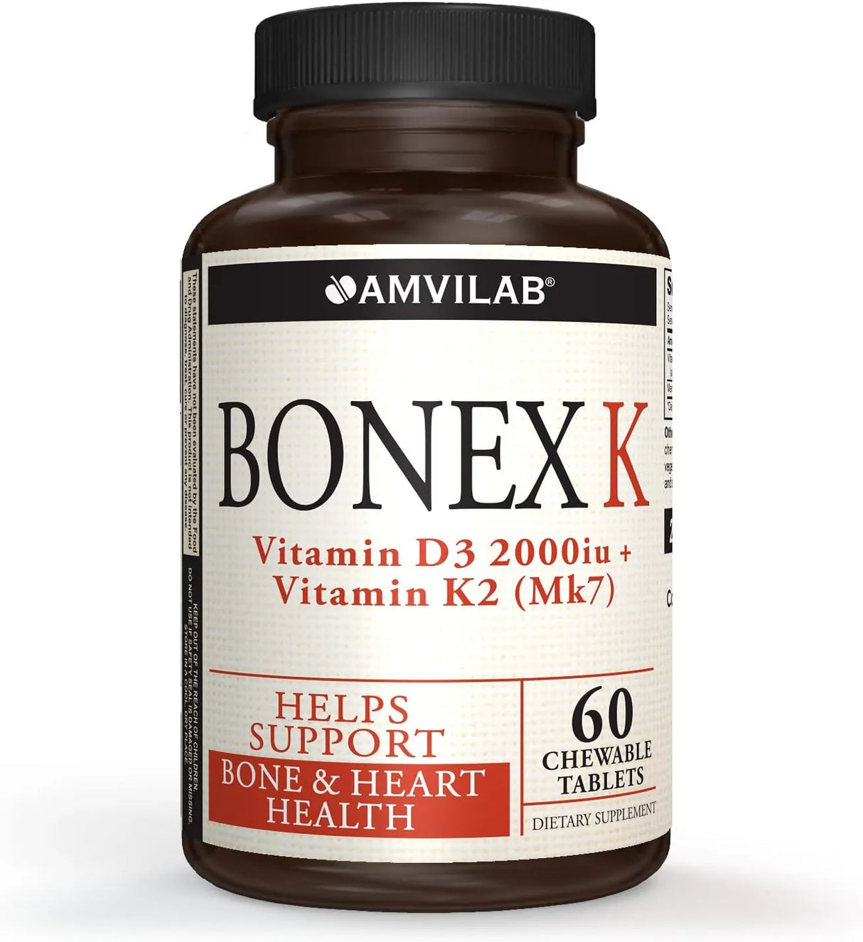 AMVILAB - AMVILAB Bonex K Vitamin D & K Complex 60 Tabletas Masticables - The Red Vitamin MX - Suplementos Alimenticios - {{ shop.shopifyCountryName }}