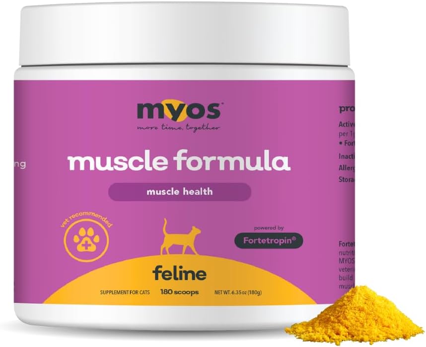 MYOS Feline Muscle Formula Powered by Fortetropin for Senior Cats 180 Servicios 180Gr.