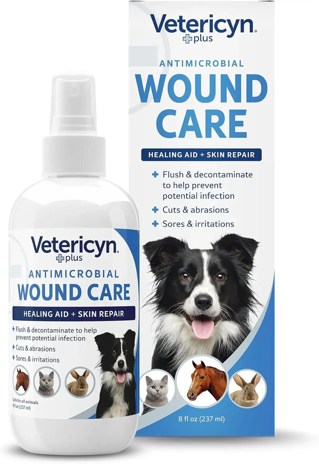 VETERICYN - Vetericyn Plus Dog Wound Care Spray 8 Fl.Oz. - The Red Vitamin MX - Remedios Para La Picazón De Perros - {{ shop.shopifyCountryName }}