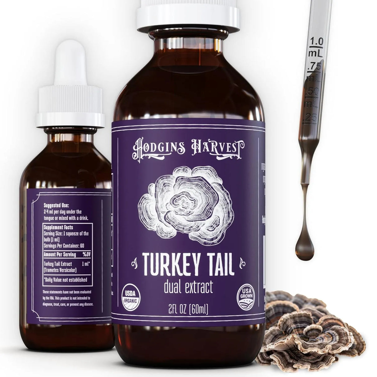 HODGINS HARVEST - Hodgins Harvest Organic Turkey Tail Tincture 2 Fl.Oz. - The Red Vitamin MX - Suplementos Alimenticios - {{ shop.shopifyCountryName }}