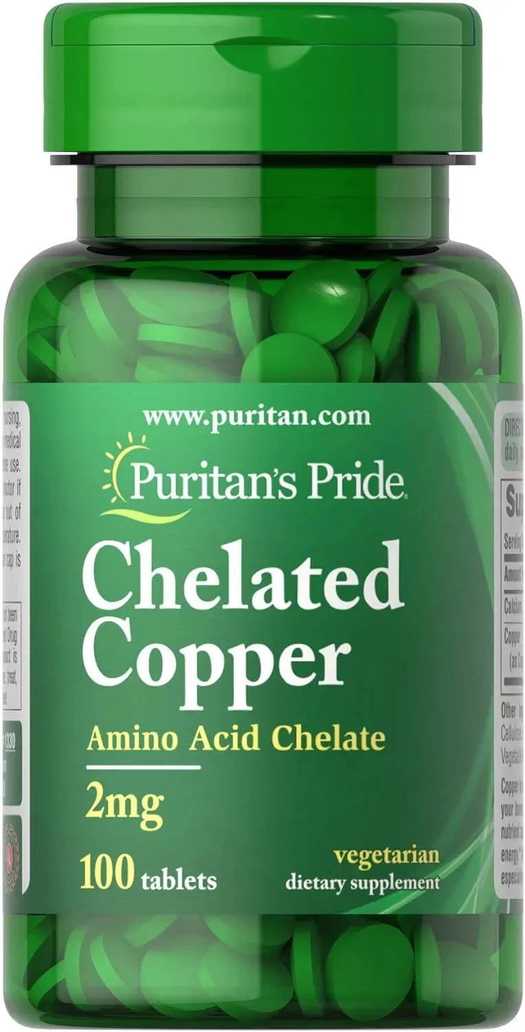 PURITAN'S PRIDE - Puritan's Pride Copper Chelate 2Mg. 100 Tabletas - The Red Vitamin MX - Suplementos Alimenticios - {{ shop.shopifyCountryName }}