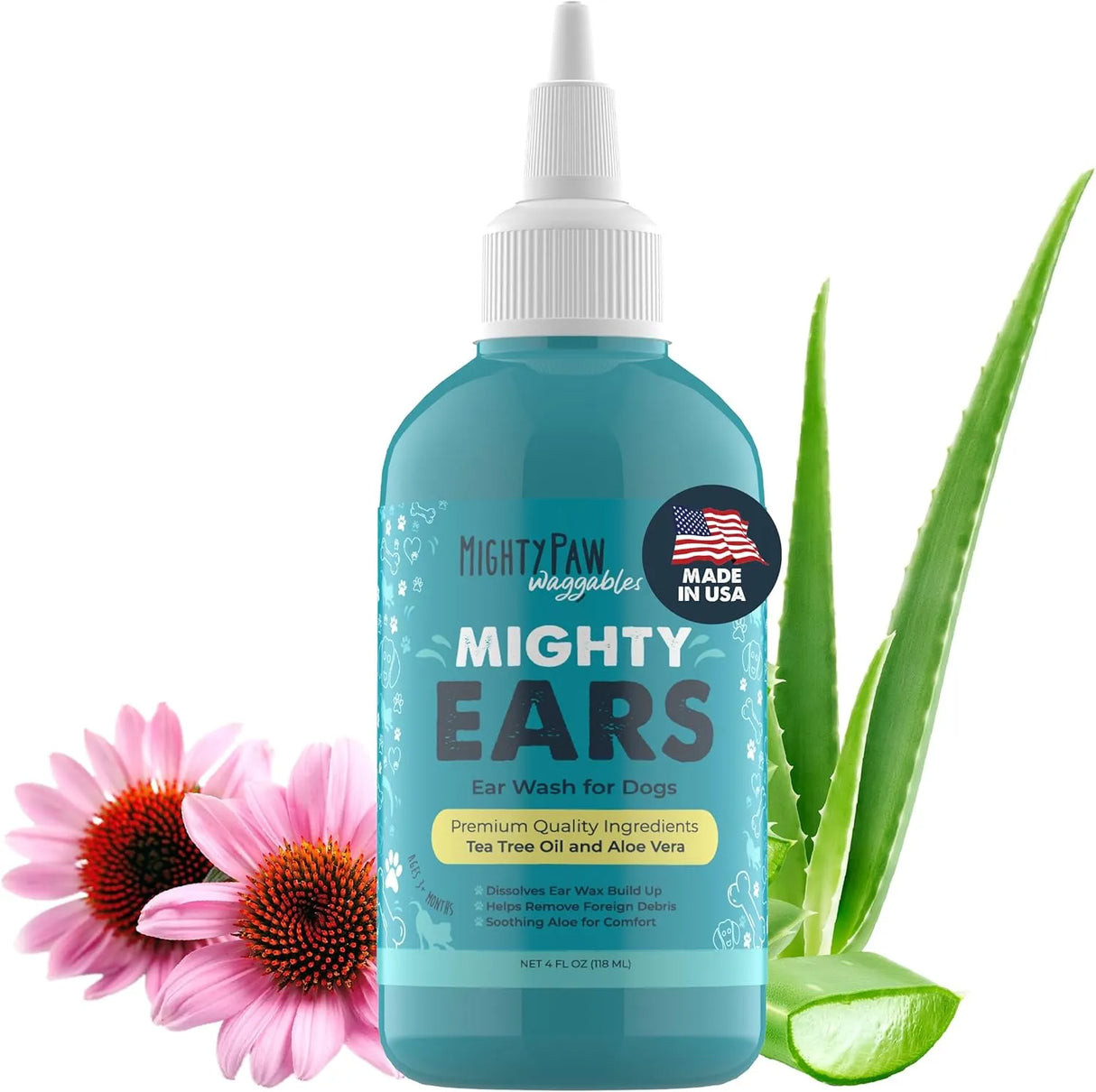 MIGHTY PAW - Mighty Paw Waggables Dog Ear Wash 4 Fl.Oz. - The Red Vitamin MX - Cuidado Del Oído De Perros - {{ shop.shopifyCountryName }}