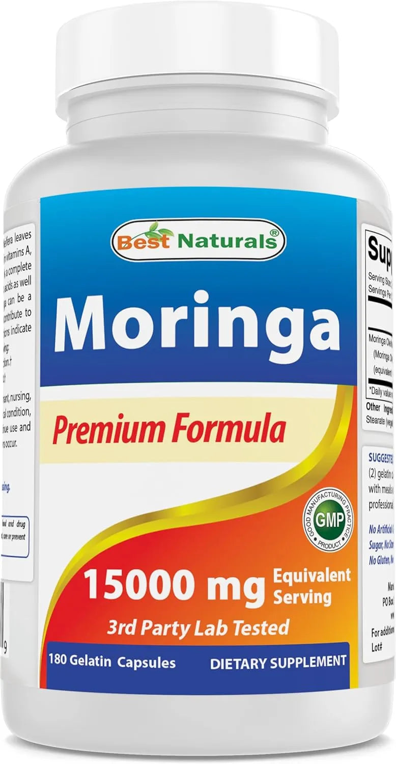 BEST NATURALS - Best Naturals Moringa 15000Mg. 180 Capsulas - The Red Vitamin MX - Suplementos Alimenticios - {{ shop.shopifyCountryName }}