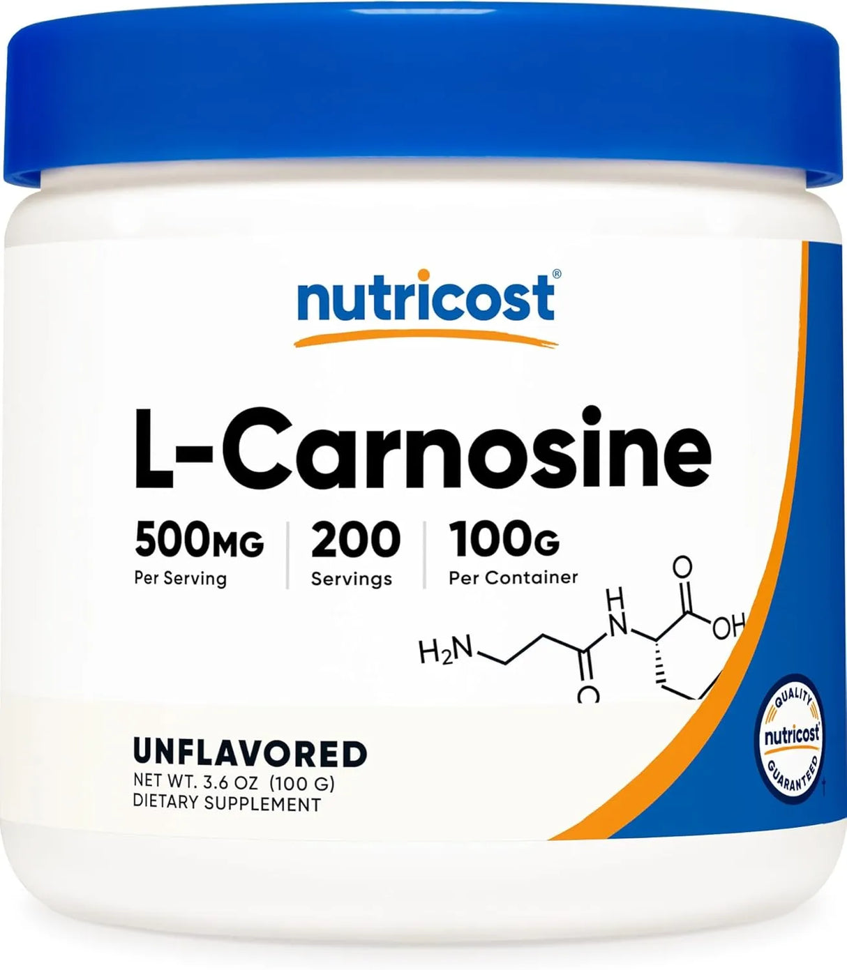 NUTRICOST - Nutricost L-Carnosine Powder 200 Servicios 100Gr. - The Red Vitamin MX - Suplementos Alimenticios - {{ shop.shopifyCountryName }}
