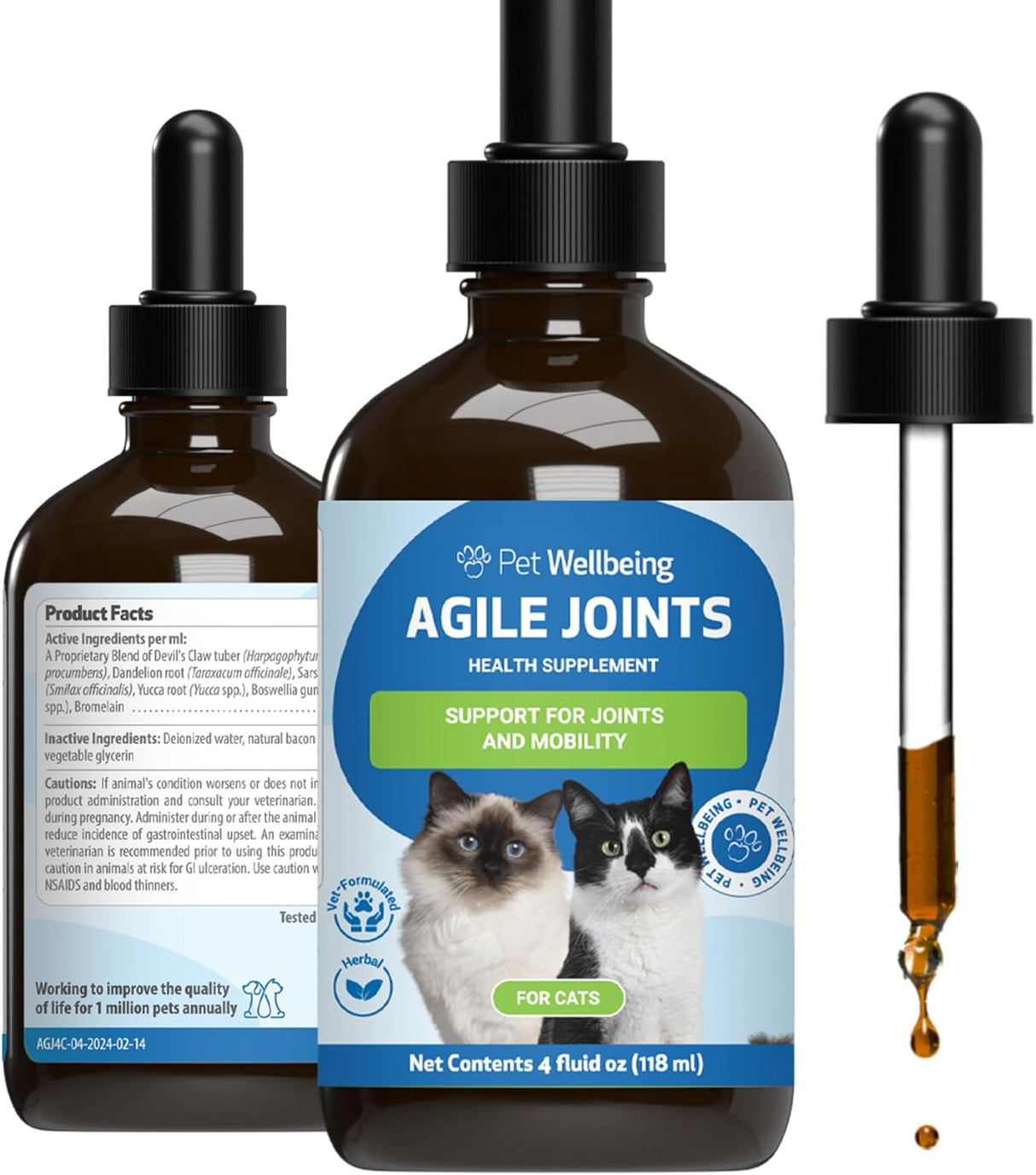 Pet Wellbeing Agile Joints for Cats 4 Fl.Oz.