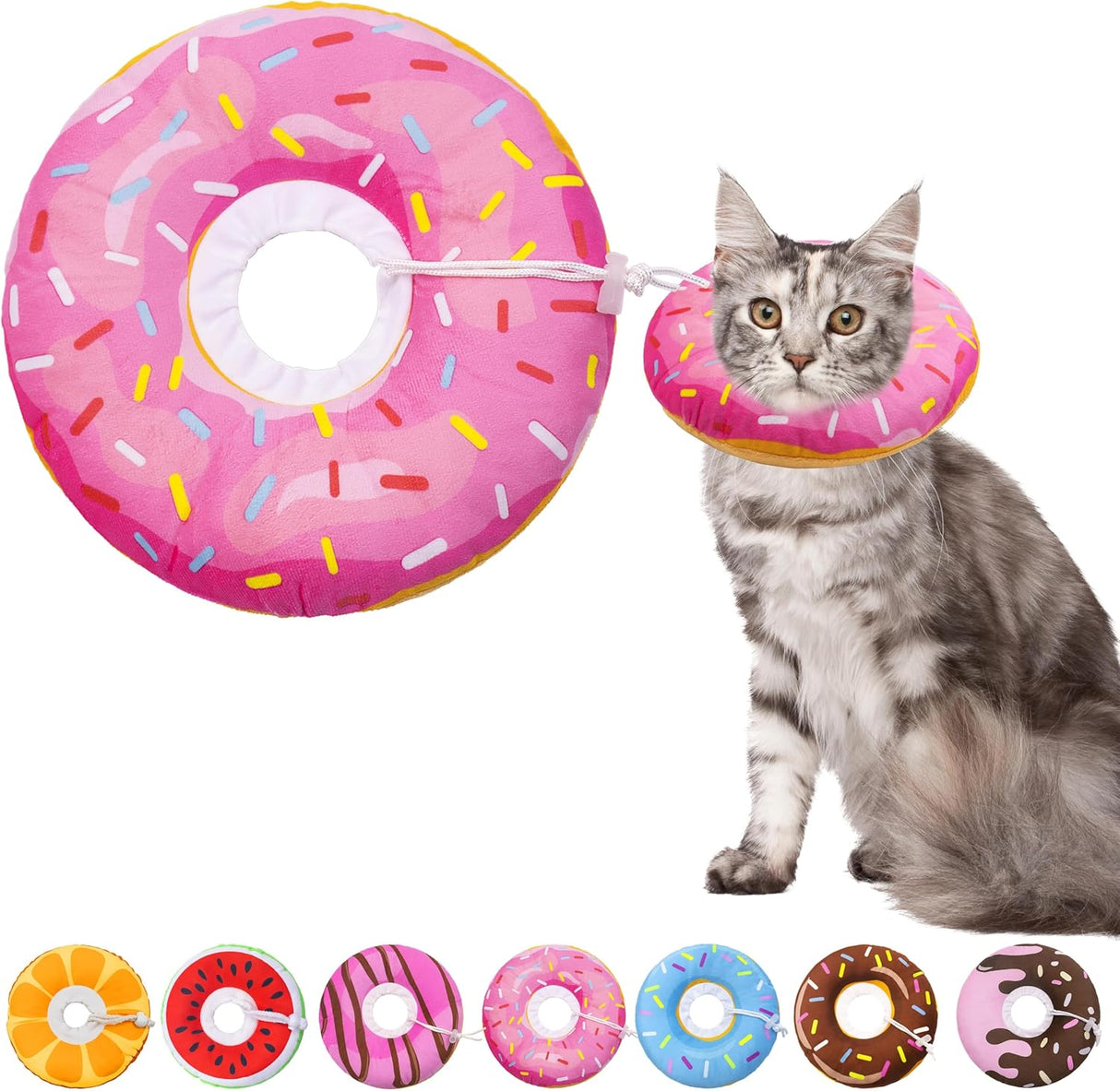 Seyezo Cat Cone Collar Soft Donut Pink Medium