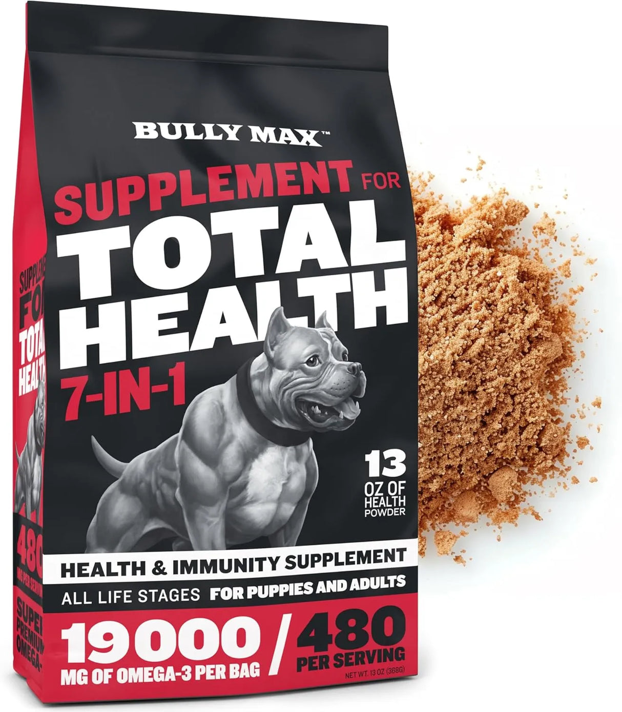 BULLY MAX - Bully Max 7-in-1 Dog Multivitamin Powder 368Gr. - The Red Vitamin MX - Multivitamínicos Para Perros - {{ shop.shopifyCountryName }}