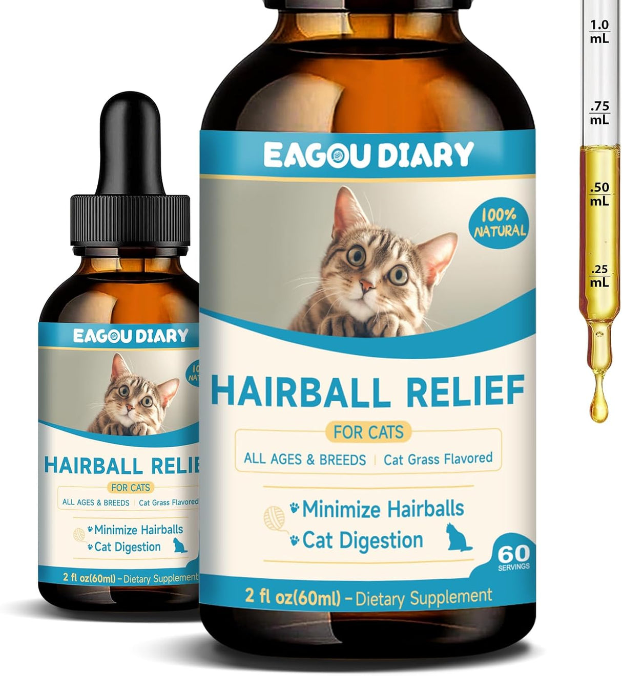 Eagou Diary Hairball Treatment for Cats 60Ml.
