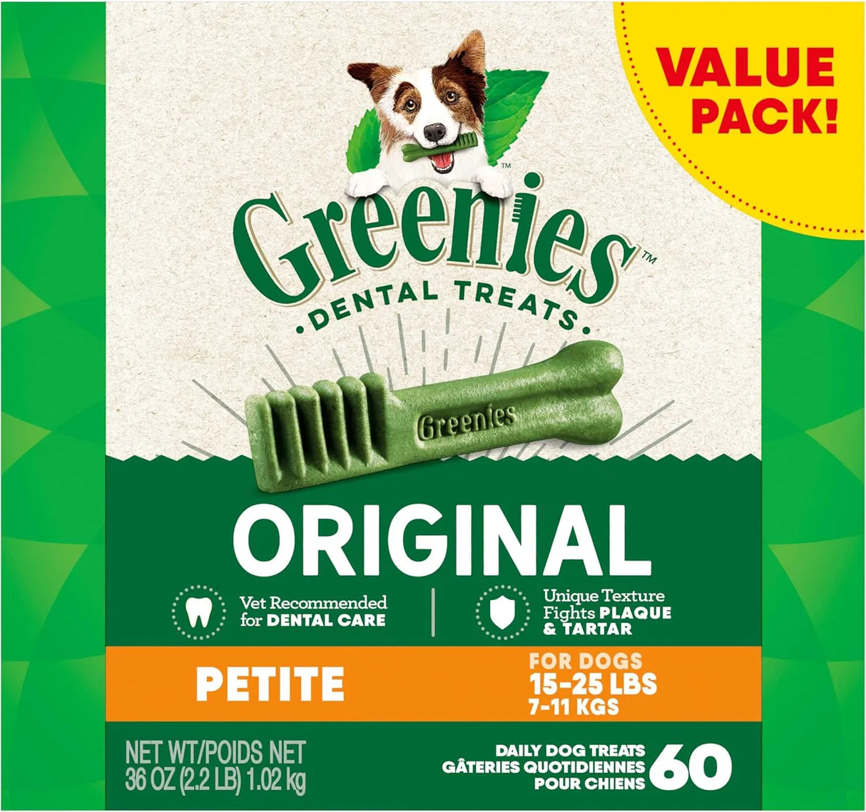 GREENIES - Greenies Original Petite Natural Dental Care Dog Treats 60 Piezas - The Red Vitamin MX - Cuidado Dental Para Perros - {{ shop.shopifyCountryName }}
